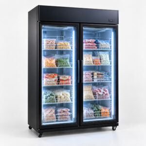 Two Door Glass Display Freezer – 1000L